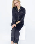 Matte Silk Pajama Set (with sleep mask)