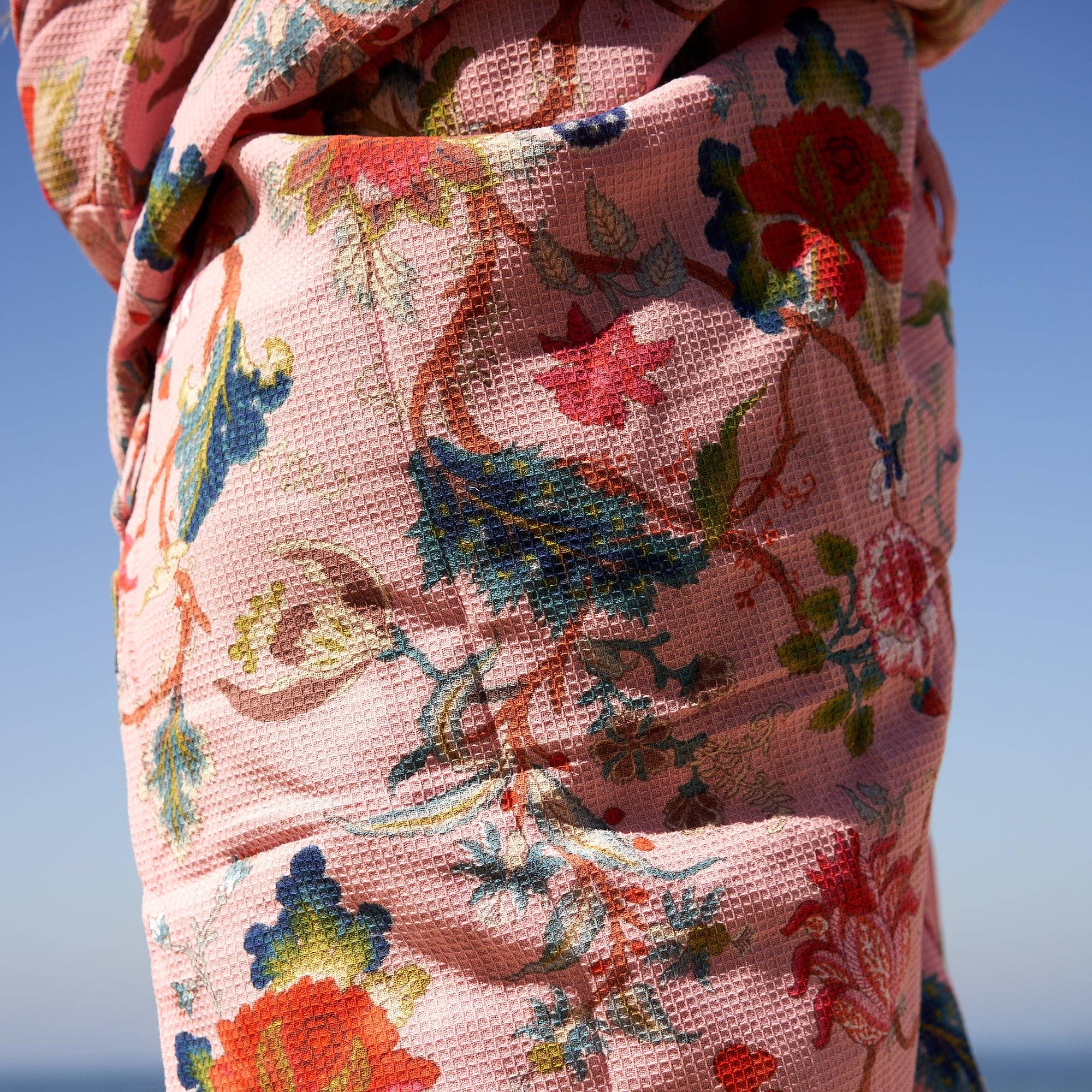 Waffle Cotton Robe - Seaside Vibes