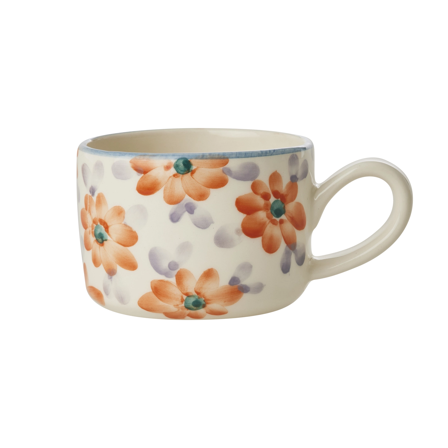 Ceramic Cappuccino Cup Hand Painted- 6.7oz