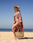 Waffle Cotton Robe - Seaside Vibes
