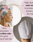 Satin & Microfibre Hair Towel