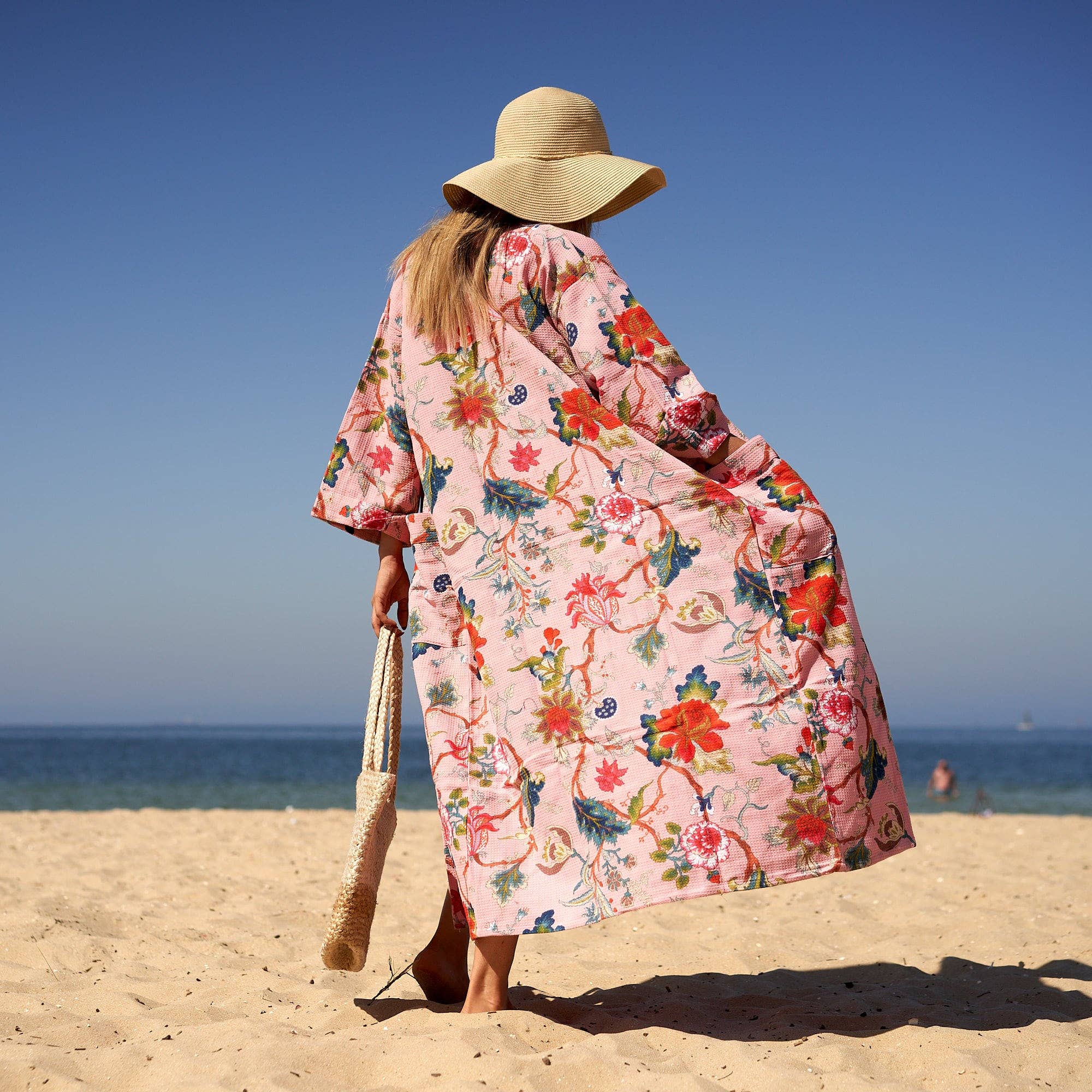 Waffle Cotton Robe - Seaside Vibes