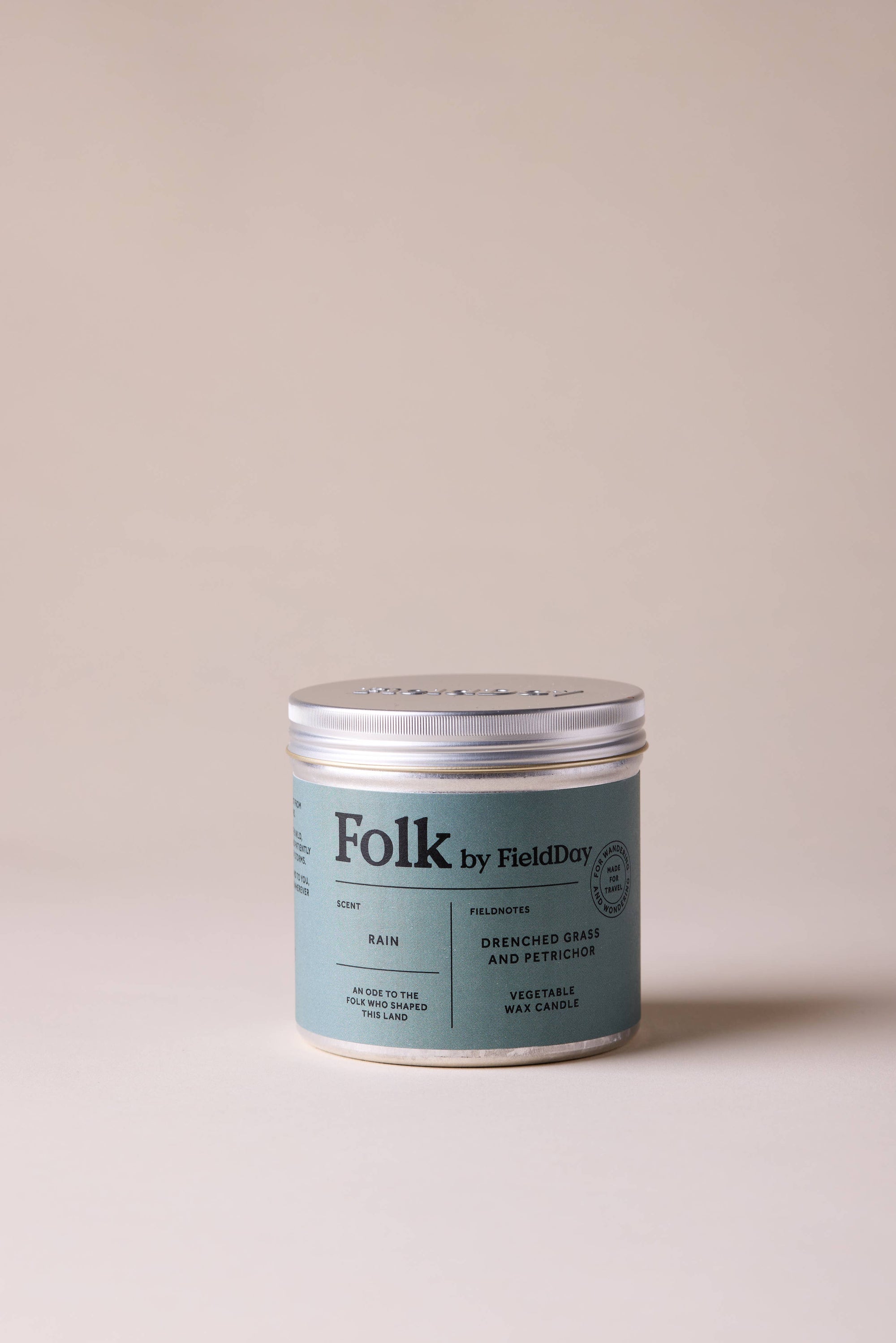 Rain: Folk Tin Candle
