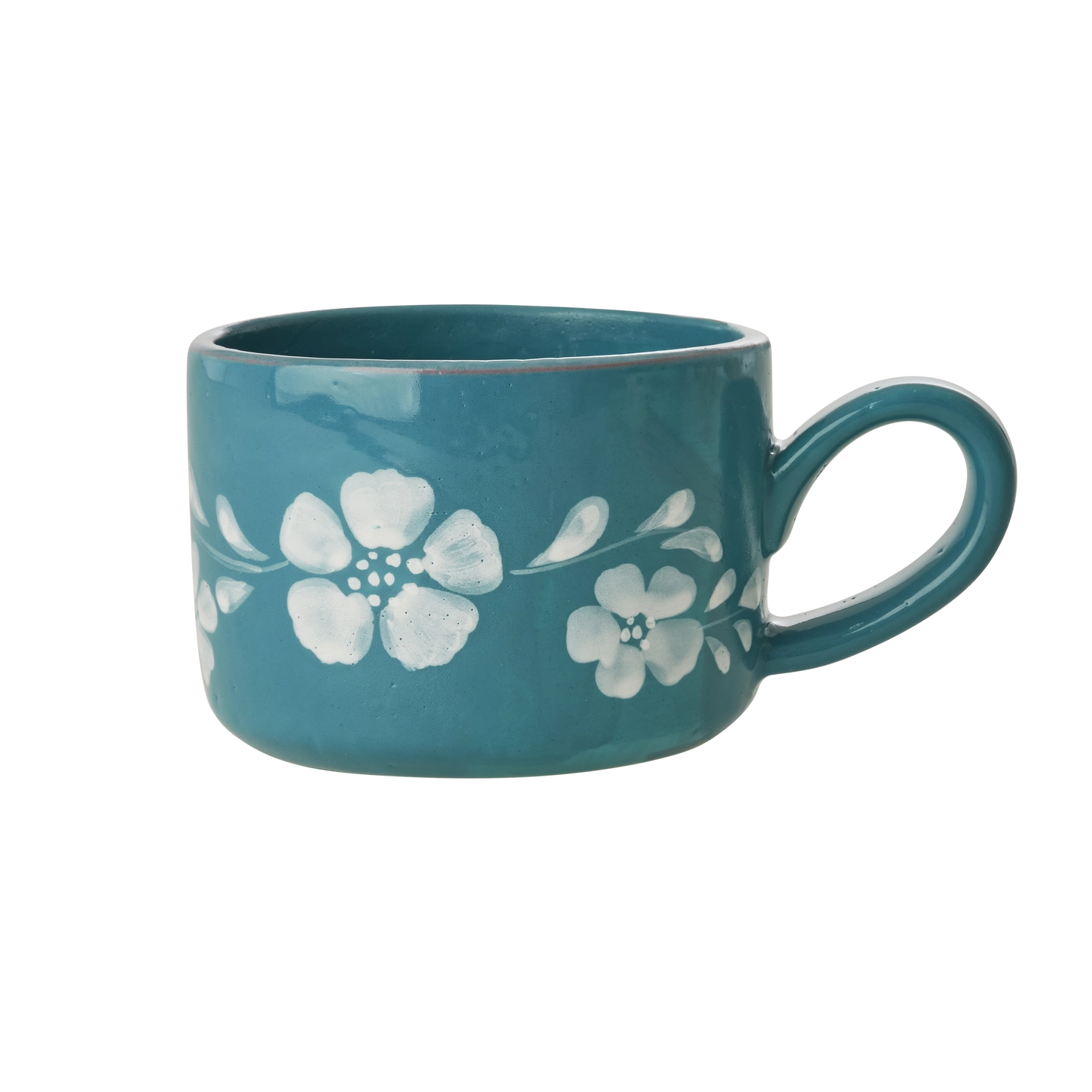 Ceramic Cappuccino Cup Hand Painted- 6.7oz