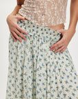 Free People One Brynn Printed Maxi Skirt