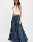 Free People One Brynn Printed Maxi Skirt