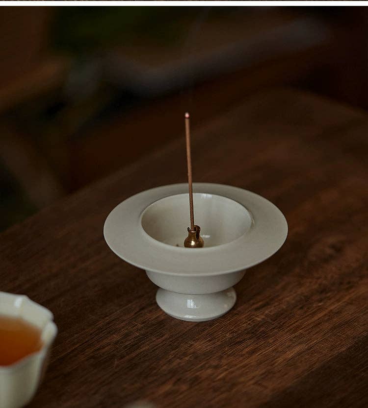 Gohobi Song Style White Incense Holder