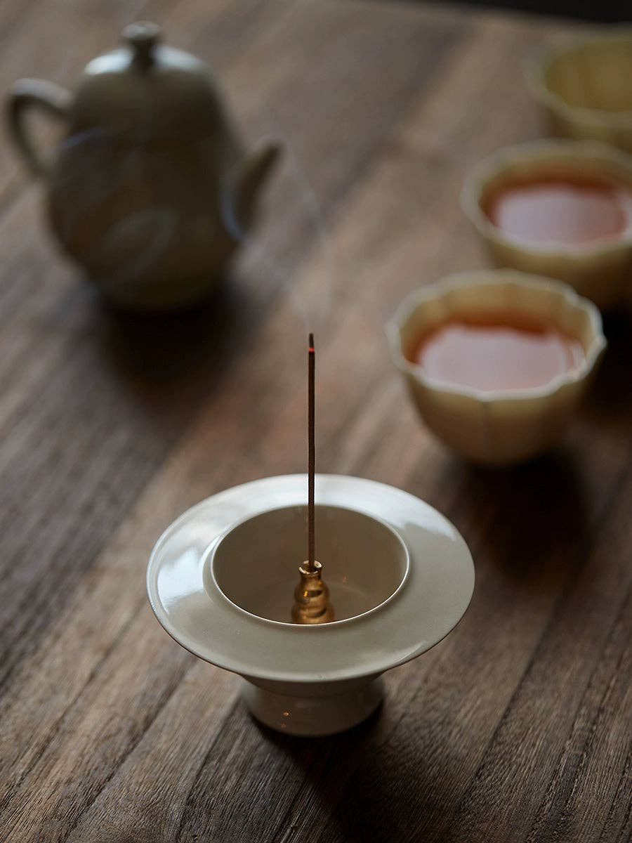 Gohobi Song Style White Incense Holder