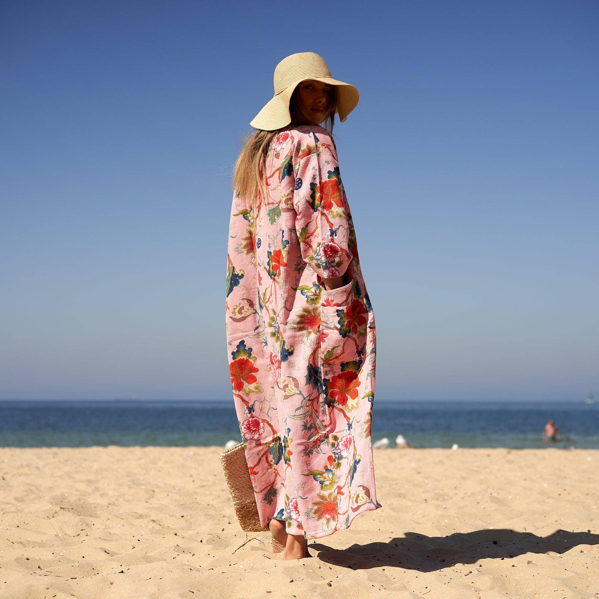 Waffle Cotton Robe - Seaside Vibes