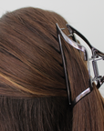 Gunmetal Grey Metal Hair Claw Clips