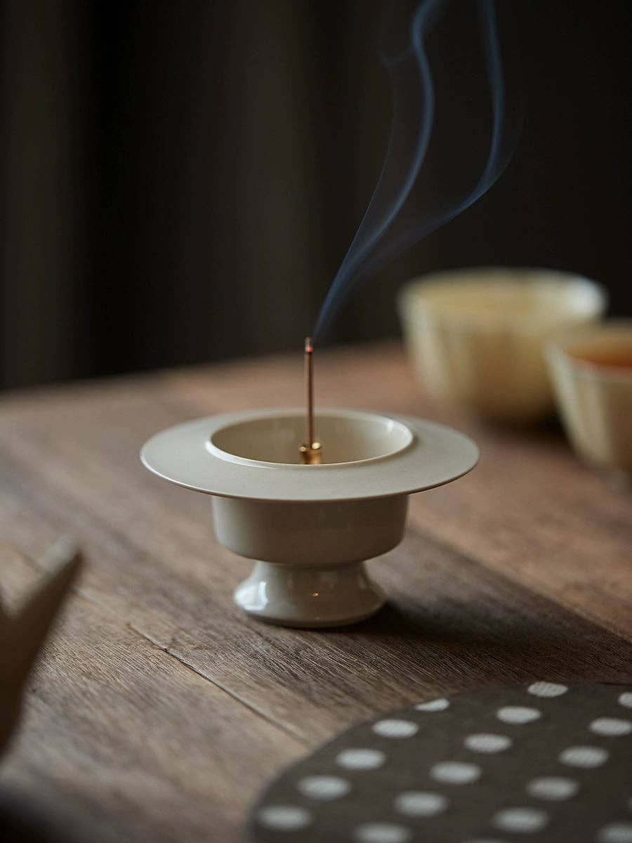 Gohobi Song Style White Incense Holder
