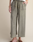 Washed Terry Knit Wide Pants (Ash)