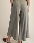 Washed Terry Knit Wide Pants (Ash)