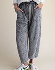 Ditsy Printed Washed Terry Pants