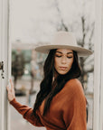Aria | Wide Brim Rancher Hat | Cream