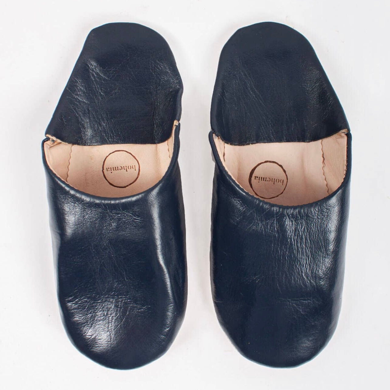 Moroccan Babouche Slippers MENS, Indigo