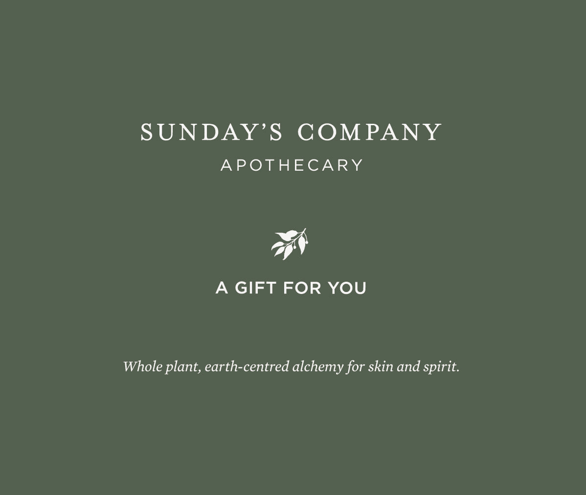 Sunday&#39;s Company Gift Card