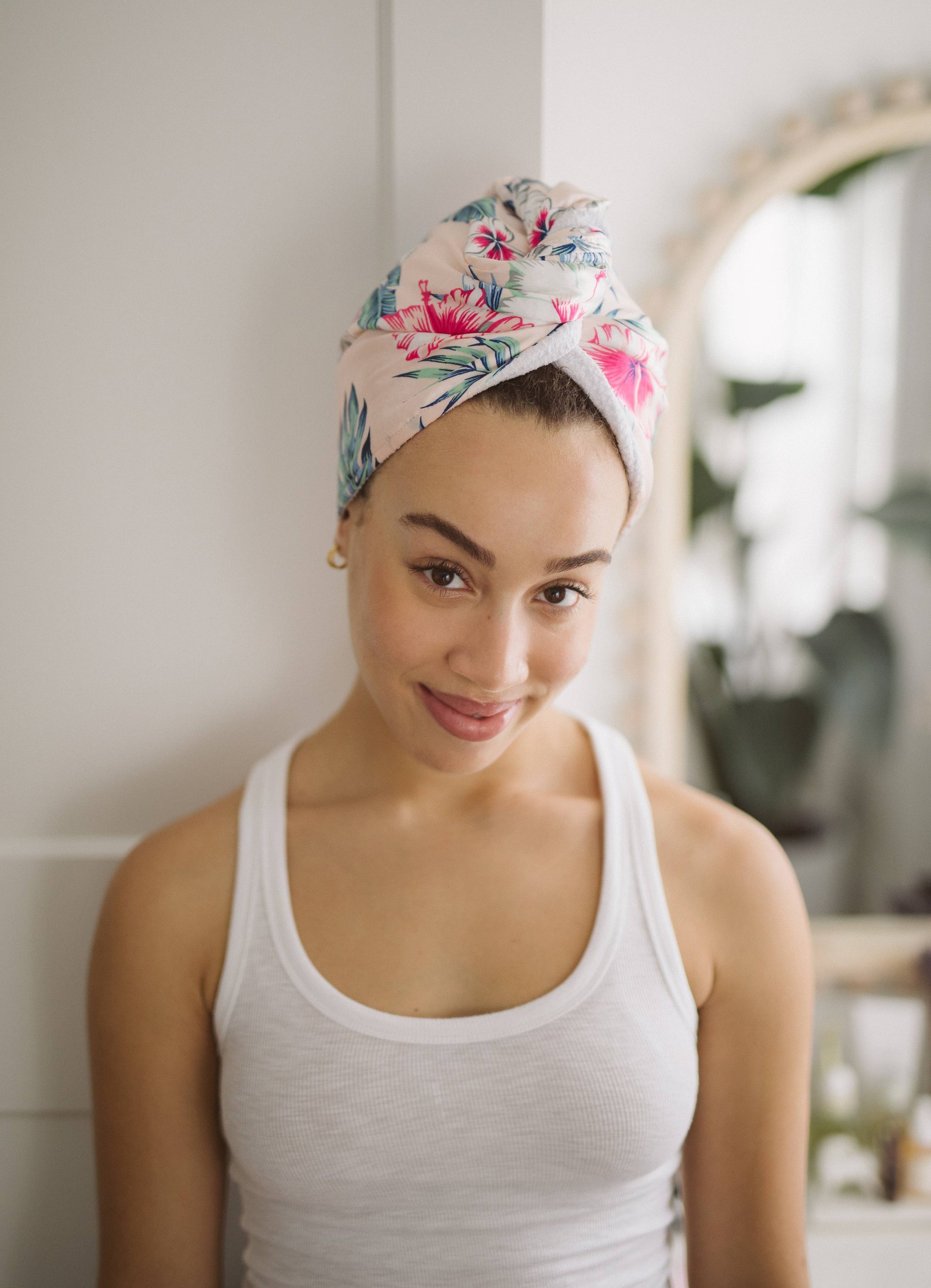 Satin &amp; Microfibre Hair Towel