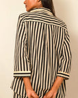 Azurina 3/4 Sleeve PJ set - BW Stripes