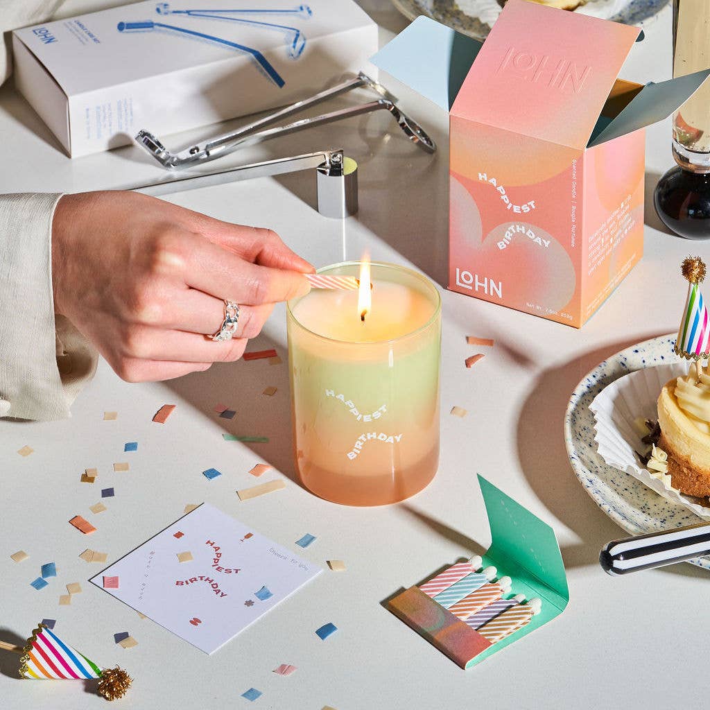 LOHN Birthday Candle - Champagne &amp; Orange Zest