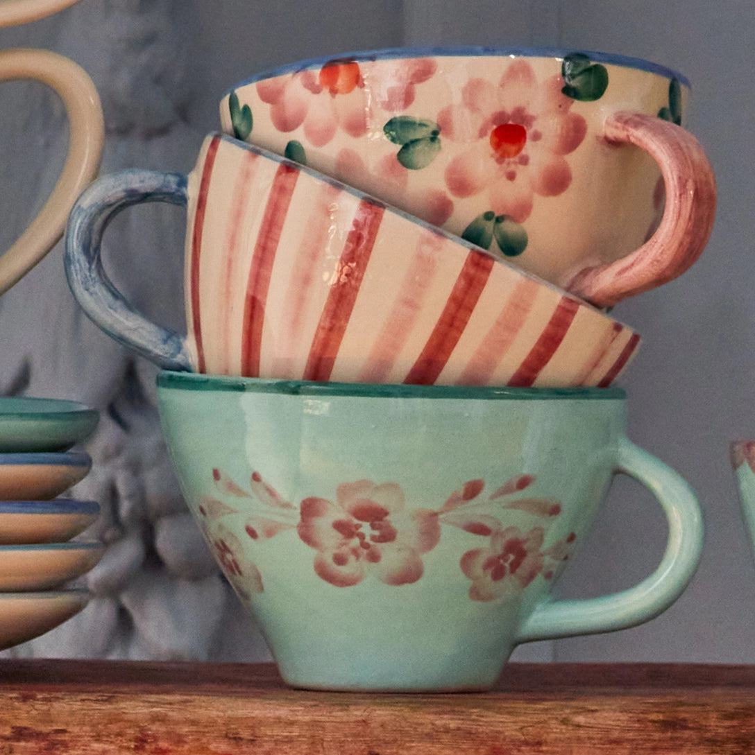Ceramic Tea Cup Hand Painted- 5oz
