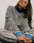 Free People Classic Striped Oversized Crew