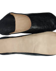 Moroccan Babouche Slippers (Black)