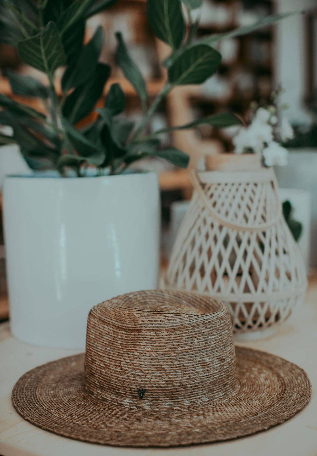 Sadie | Palm Straw Rancher Hat Wide Brim