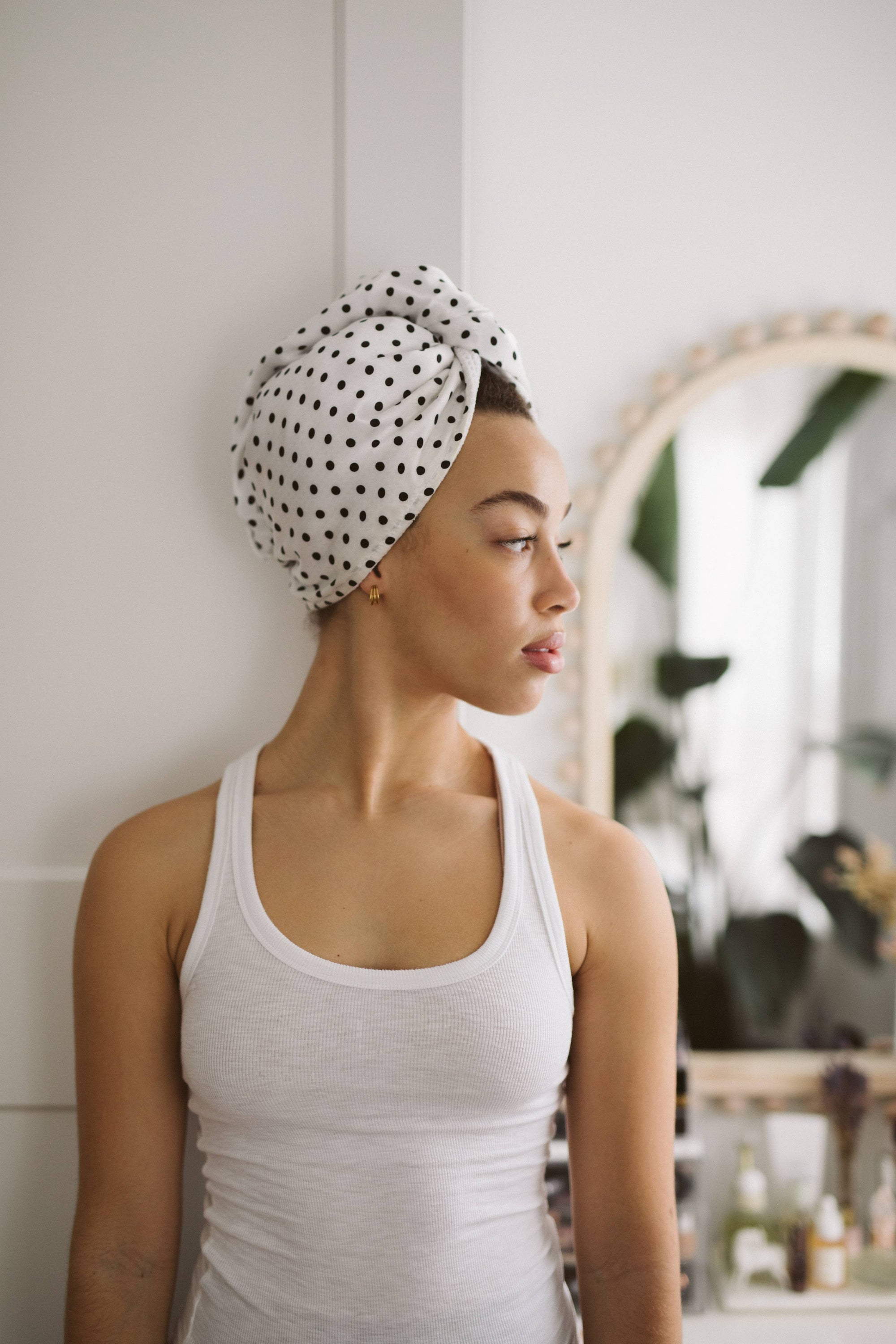 Satin &amp; Microfibre Hair Towel
