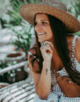 Sadie | Palm Straw Rancher Hat Wide Brim