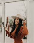 Aria | Wide Brim Rancher Hat | Cream