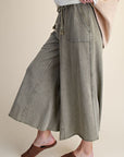 Washed Terry Knit Wide Pants (Ash)