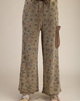 Signature Printed Washed Waffle Pants (Olive)