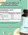 Vegan Omega 3 Supplement - 500mg DHA + EPA Algal Oil